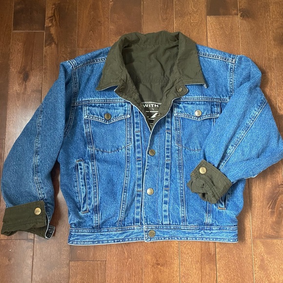 vintage reversible denim jacket small - Picture 1 of 16